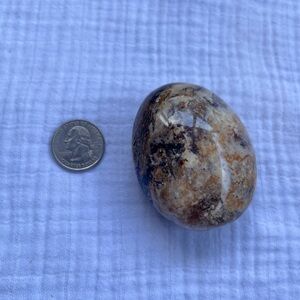 Chocolate Calcite Palm Stone Crystal